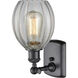 Ballston Eaton LED 6 inch Matte Black Sconce Wall Light in Clear Glass, Ballston