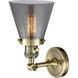 Franklin Restoration Small Cone LED 6 inch Antique Brass Sconce Wall Light, Franklin Restoration