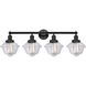 Oxford 4 Light 33.5 inch Matte Black Bath Vanity Light Wall Light