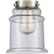 Nouveau Canton LED 6 inch Black Antique Brass Mini Pendant Ceiling Light in Seedy, Nouveau