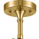 Franklin Restoration XX-Large Beacon LED 12 inch Satin Gold Semi-Flush Mount Ceiling Light in Matte White Glass, Franklin Restoration