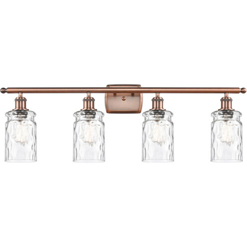 Ballston Candor LED 36 inch Antique Copper Bath Vanity Light Wall Light, Ballston