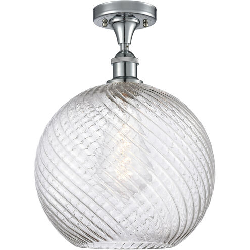 Ballston X-Large Twisted Swirl 1 Light 12 inch Polished Chrome Semi-Flush Mount Ceiling Light, Ballston