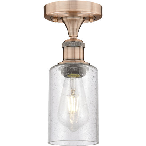 Clymer 1 Light 3.88 inch Antique Copper Semi-Flush Mount Ceiling Light