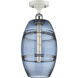 Ballston Vaz 1 Light 8 inch White Polished Chrome Semi-Flush Mount Ceiling Light