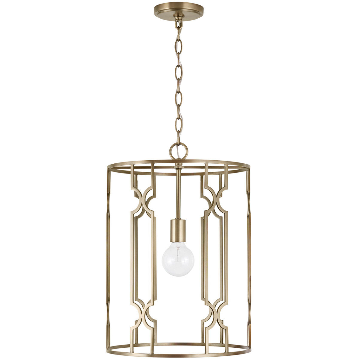Jordyn 1 Light 14 inch Aged Brass Pendant Ceiling Light