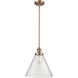 Franklin Restoration Cone 1 Light 12 inch Antique Copper Mini Pendant Ceiling Light in Incandescent, Seedy, Franklin Restoration