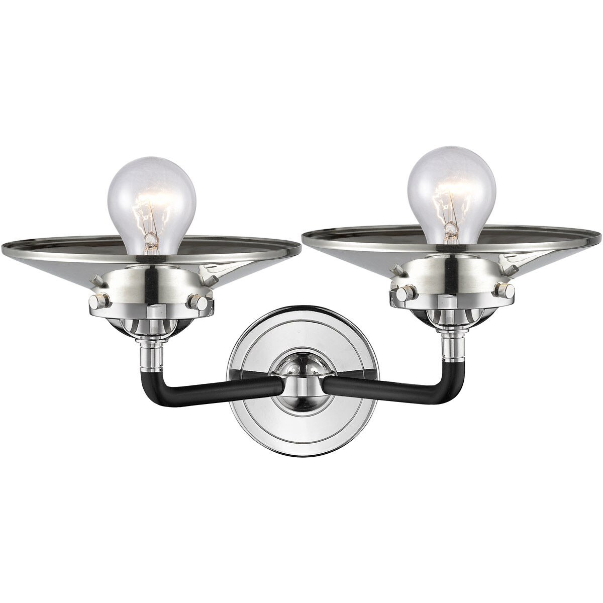 Nouveau Railroad LED 16 inch Black Polished Nickel Bath Vanity Light Wall Light, Nouveau