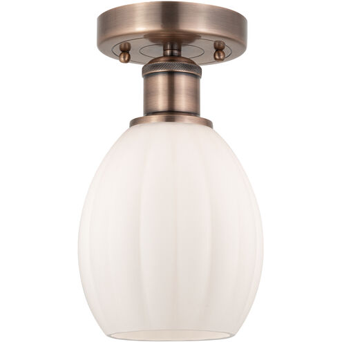 Eaton 1 Light 5.5 inch Antique Copper Semi-Flush Mount Ceiling Light