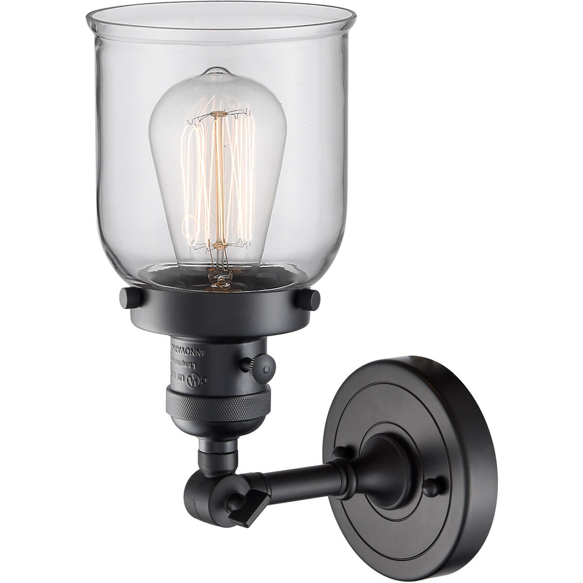 Franklin Restoration Small Bell LED 5 inch Matte Black Sconce Wall Light, Franklin Restoration