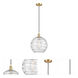 Ballston X-Large Deco Swirl LED 12 inch Satin Gold Mini Pendant Ceiling Light in Black Textured, Ballston