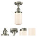 Dover 1 Light 6.5 inch Brushed Satin Nickel Semi-Flush Mount Ceiling Light