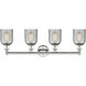 Caledonia 4 Light 32 inch Polished Nickel Bath Vanity Light Wall Light in Charcoal