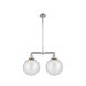 Franklin Restoration XX-Large Beacon LED 27 inch Polished Chrome Chandelier Ceiling Light in Seedy Glass, Franklin Restoration
