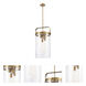 Restoration Pilaster LED 13.38 inch Brushed Brass Mini Pendant Ceiling Light, Restoration