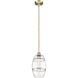 Edison Vaz 1 Light 8 inch Antique Brass Stem Hung Mini Pendant Ceiling Light