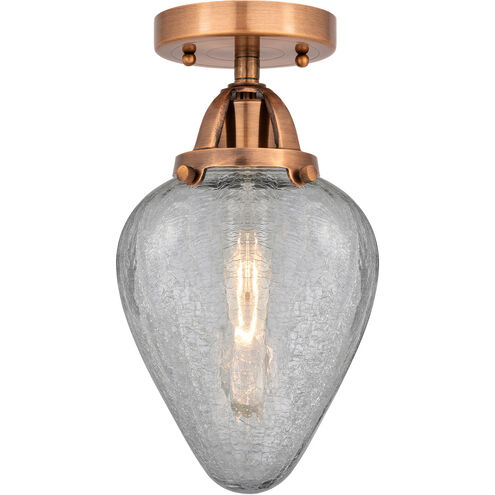 Nouveau 2 Geneseo 1 Light 7 inch Antique Copper Semi-Flush Mount Ceiling Light