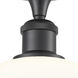 Edison Athens 1 Light 10 inch Matte Black Semi-Flush Mount Ceiling Light in Matte White Glass