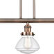 Franklin Restoration Olean LED 39 inch Antique Copper Island Light Ceiling Light in Seedy Glass, Franklin Restoration