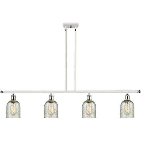 Ballston Caledonia LED 48 inch White and Polished Chrome Island Light Ceiling Light in Mica Glass, Ballston
