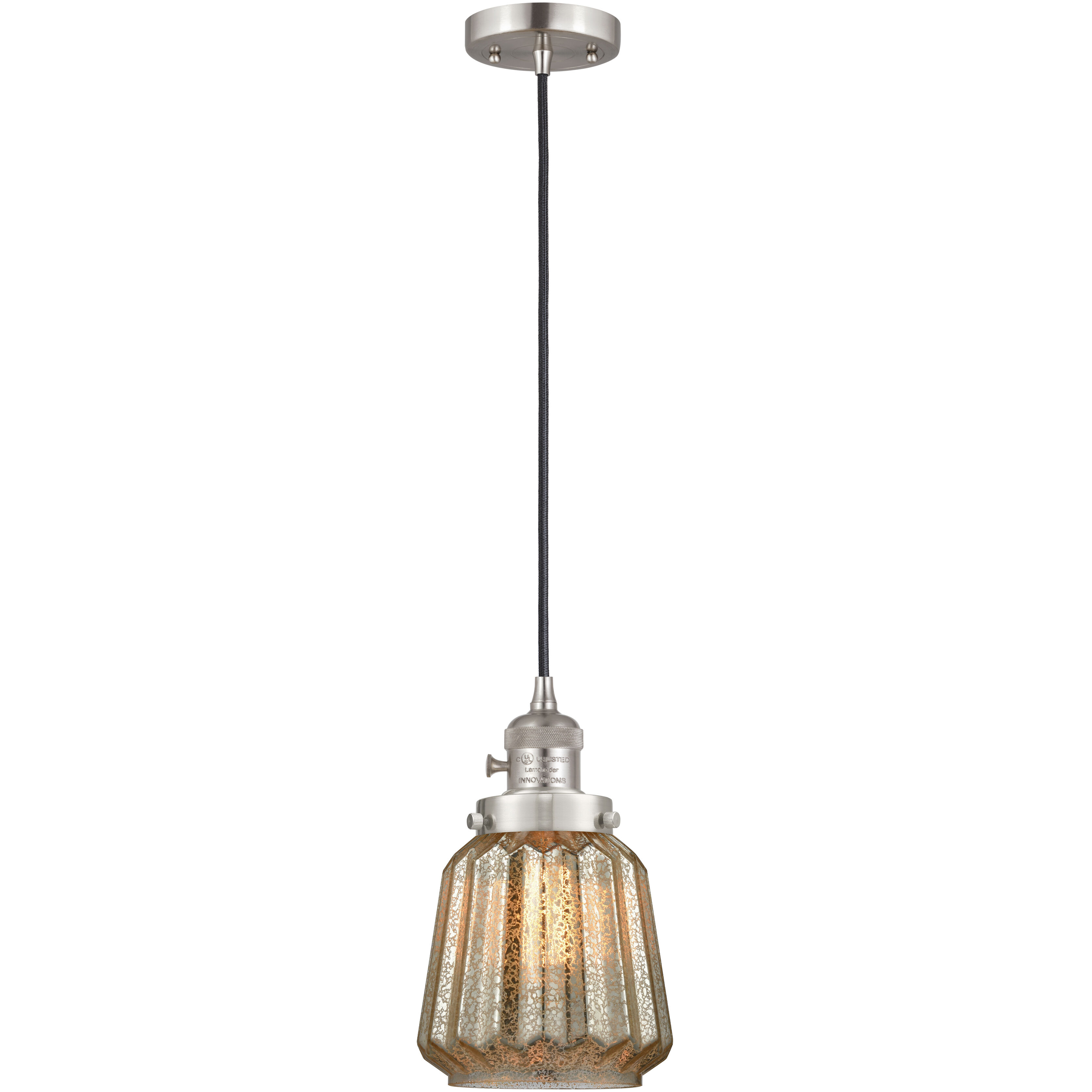 Franklin Restoration Chatham LED 6 inch Brushed Satin Nickel Mini Pendant Ceiling Light in Mercury
