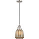 Franklin Restoration Chatham LED 6 inch Brushed Satin Nickel Mini Pendant Ceiling Light in Mercury