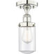 Dover 1 Light 6.5 inch Polished Nickel Semi-Flush Mount Ceiling Light