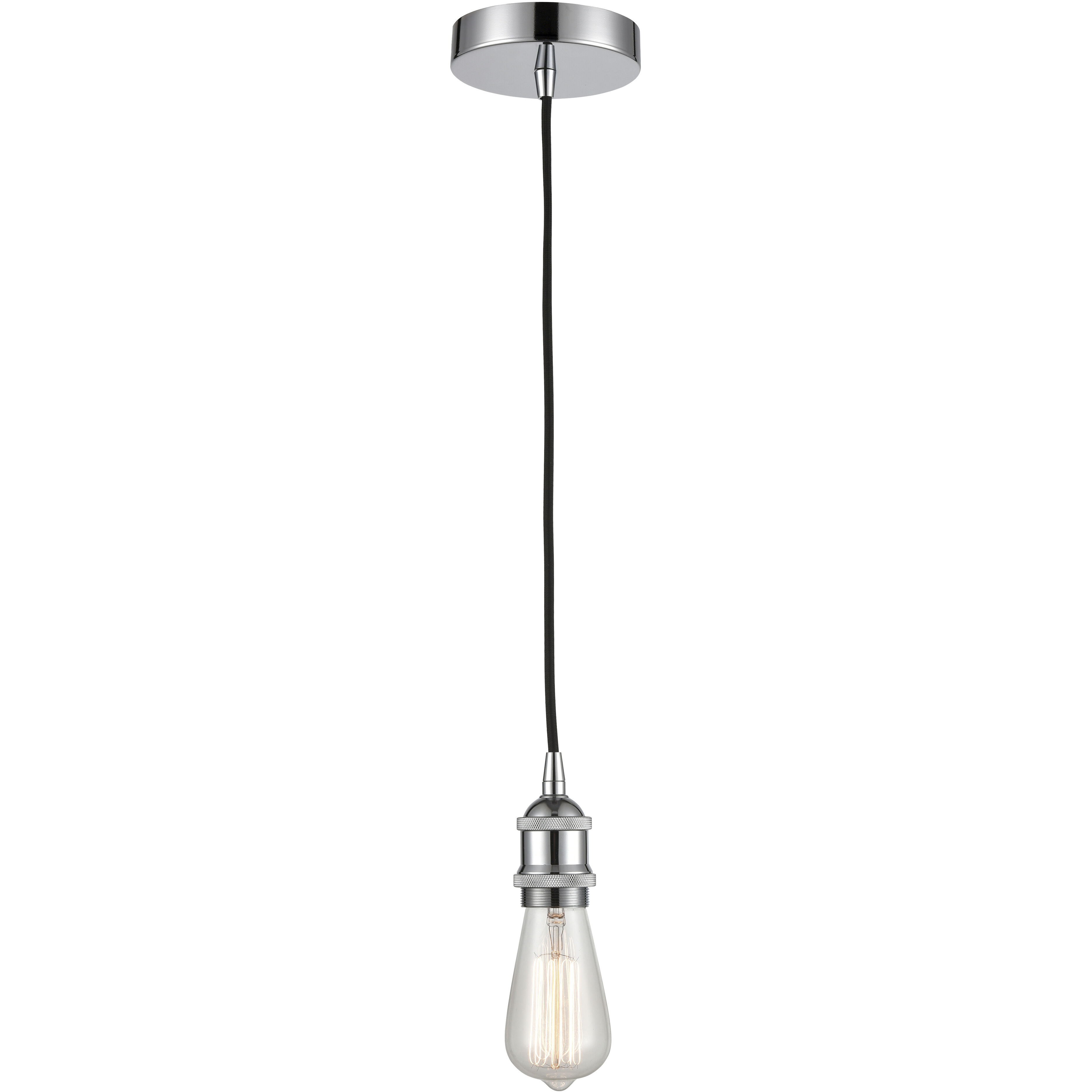 Franklin Restoration Edison 1 Light 3 inch Polished Chrome Mini Pendant Ceiling Light, Franklin Restoration