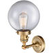Franklin Restoration Large Beacon 1 Light 8 inch Brushed Brass Sconce Wall Light in Clear Glass, Franklin Restoration