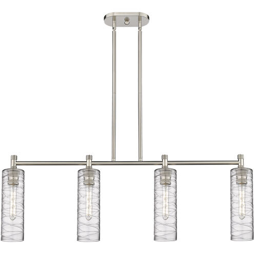Downtown Urban Crown Point Island Light Ceiling Light in Satin Nickel, Deco Swirl
