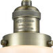 Franklin Restoration Dover 1 Light 5 inch Antique Brass Mini Pendant Ceiling Light in Incandescent, Matte White Glass, Franklin Restoration