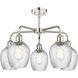 Salina 5 Light 23 inch Polished Nickel and Clear Spiral Fluted Chandelier Ceiling Light