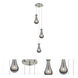 Owego 3 Light 12.63 inch Brushed Satin Nickel Multi Pendant Ceiling Light in Light Smoke Glass