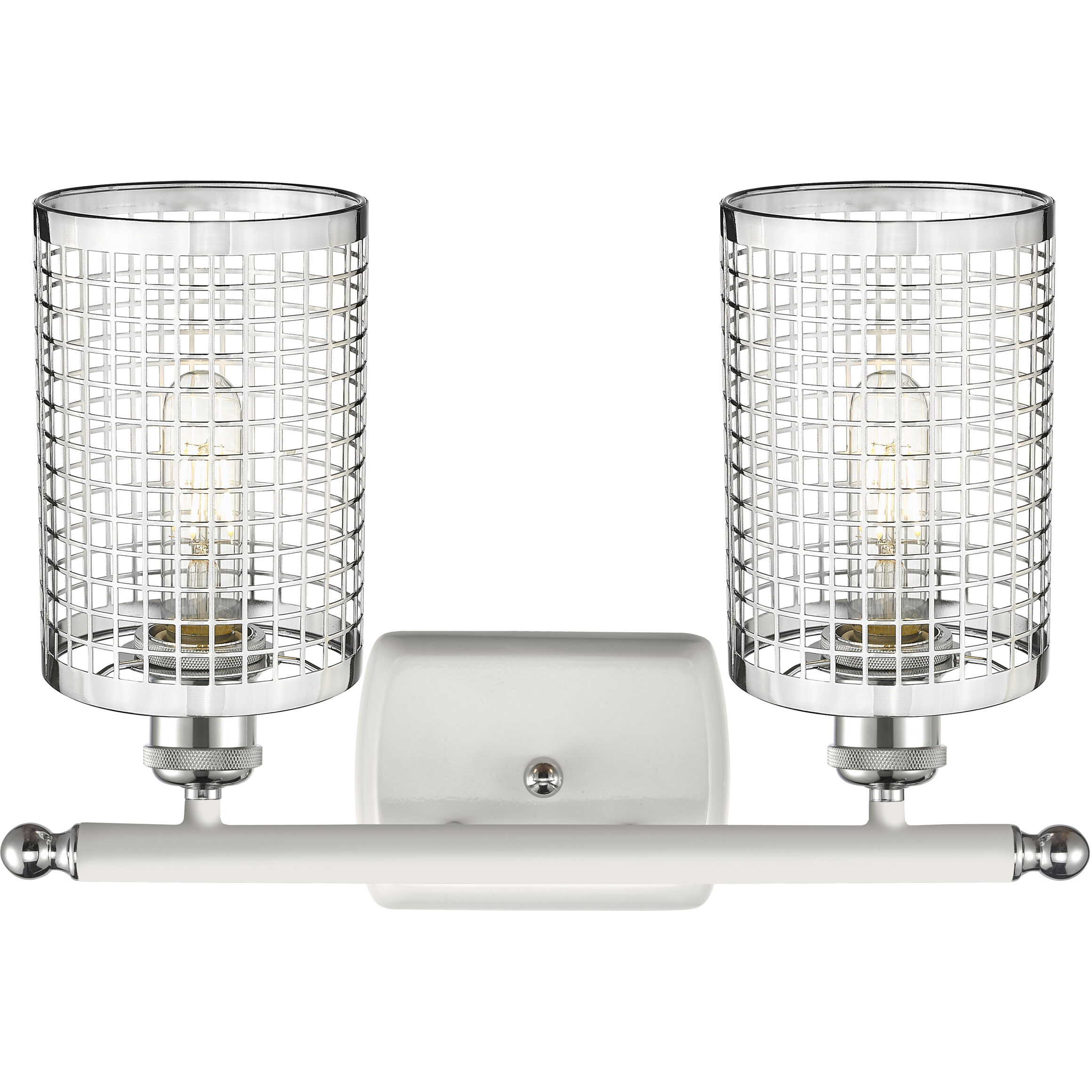 Nestbrook 2 Light 16 inch White and Polished Chrome Bath Vanity Light Wall Light