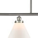 Ballston X-Large Cone LED 48 inch Brushed Satin Nickel Island Light Ceiling Light in Matte White Glass