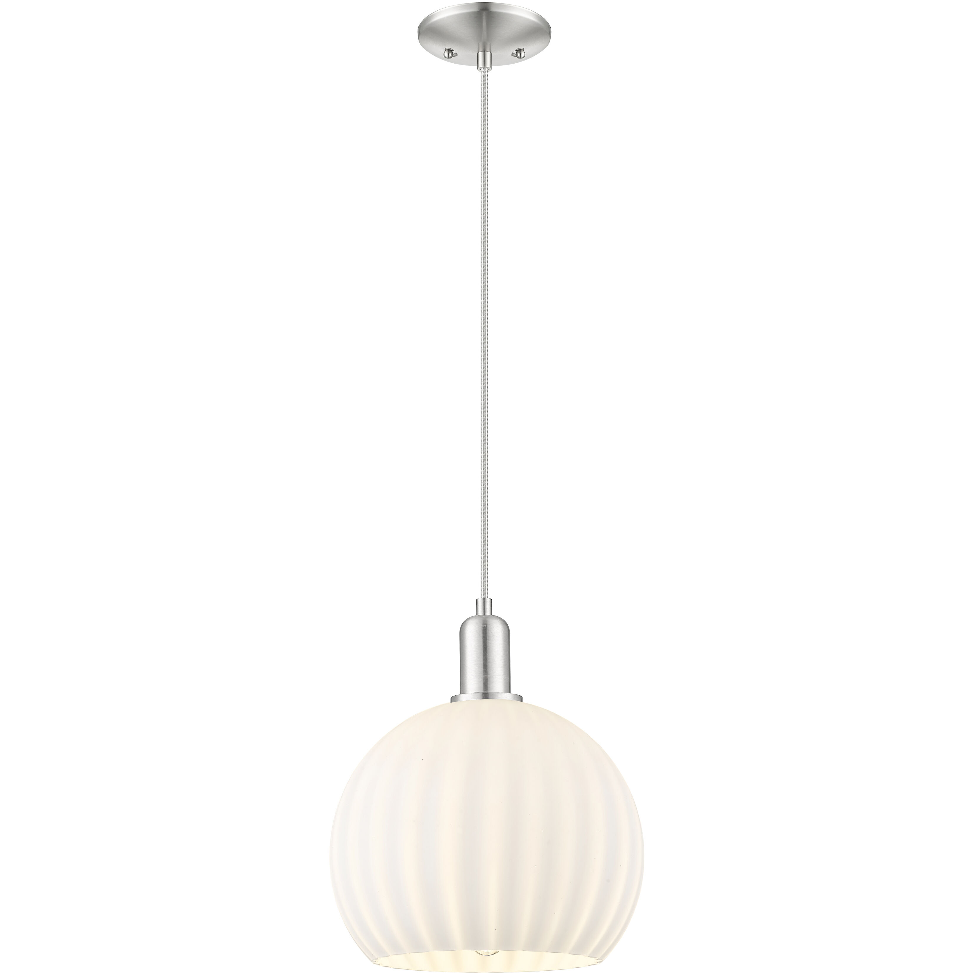 Arcadia White Venetian 1 Light 10.00 inch Mini Pendant