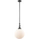 Franklin Restoration Beacon 1 Light 12 inch Oil Rubbed Bronze Mini Pendant Ceiling Light in Incandescent, Matte White, Franklin Restoration