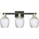 Arcadia Salina 3 Light 24.75 inch Black Antique Brass Bath Vanity Light Wall Light