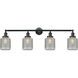 Franklin Restoration Stanton 4 Light 44 inch Matte Black Bath Vanity Light Wall Light, Franklin Restoration