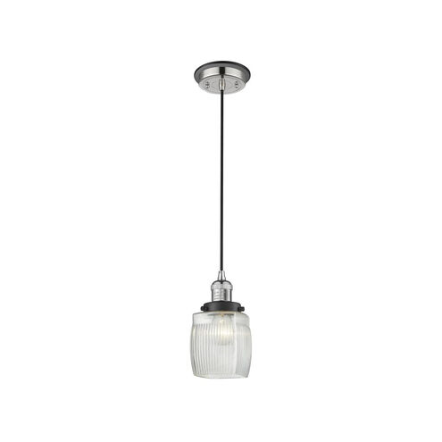 Franklin Restoration Colton 1 Light 6 inch Polished Nickel Mini Pendant Ceiling Light