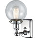 Ballston Beacon LED 6 inch Polished Chrome Sconce Wall Light in Seedy Glass, Ballston