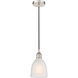 Edison Brookfield LED 6 inch Polished Nickel Mini Pendant Ceiling Light
