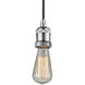 Franklin Restoration Bare Bulb 1 Light 2 inch Polished Chrome Mini Pendant Ceiling Light in Incandescent