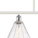 Ballston Ballston Cone LED 50.25 inch White and Polished Chrome Island Light Ceiling Light in Clear Glass