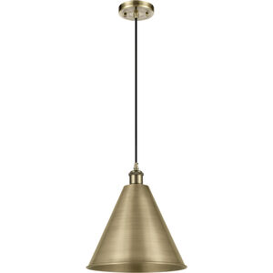 Ballston Cone 1 Light 16 inch Antique Brass Mini Pendant Ceiling Light