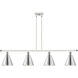 Ballston Cone 4 Light 48.00 inch Island Light