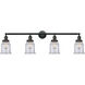 Franklin Restoration Canton LED 42 inch Matte Black Bath Vanity Light Wall Light in Clear Glass, Franklin Restoration