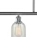 Ballston Caledonia LED 48 inch Polished Chrome Island Light Ceiling Light in Mouchette Glass, Ballston