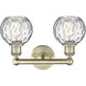 Athens Water Glass 2 Light 15 inch Antique Brass Bath Vanity Light Wall Light