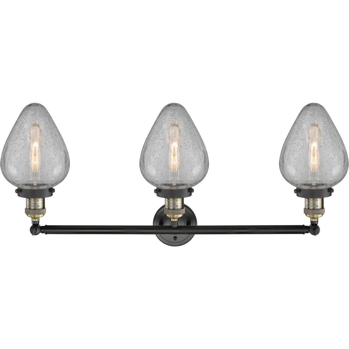 Franklin Restoration Geneseo LED 32 inch Black Antique Brass Bath Vanity Light Wall Light, Franklin Restoration
